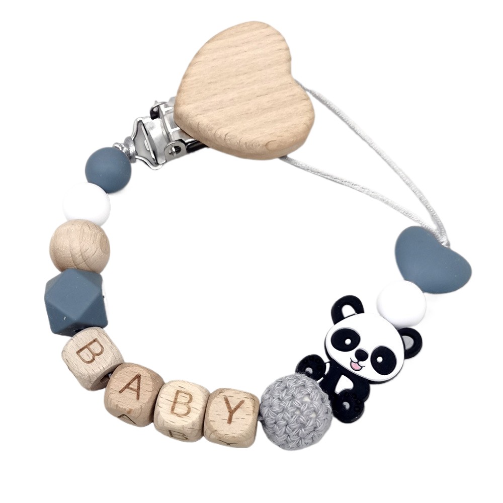 Baby Products For 1 Year Old - 나무로 만든 맞춤형 아기 고무젖꼭지 체인