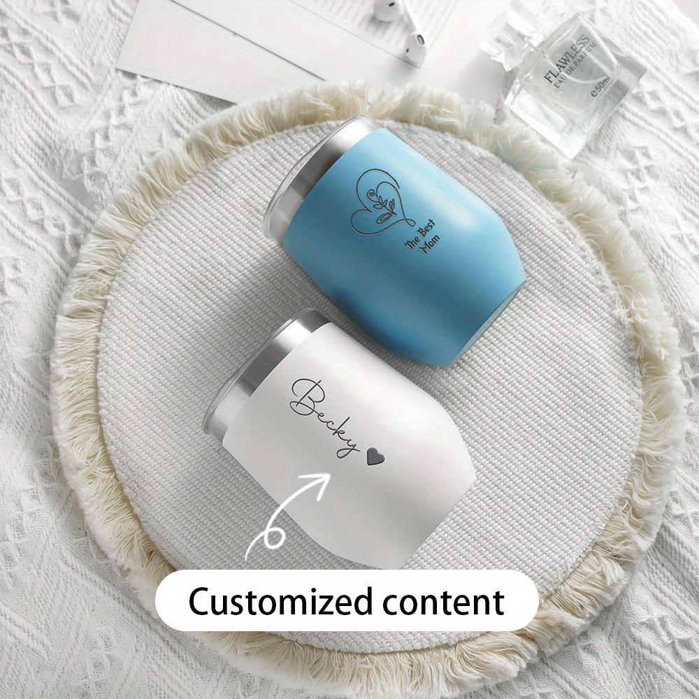 Portable Bottle Warmer - 맞춤 이름 하트 스테인리스 스틸 와인