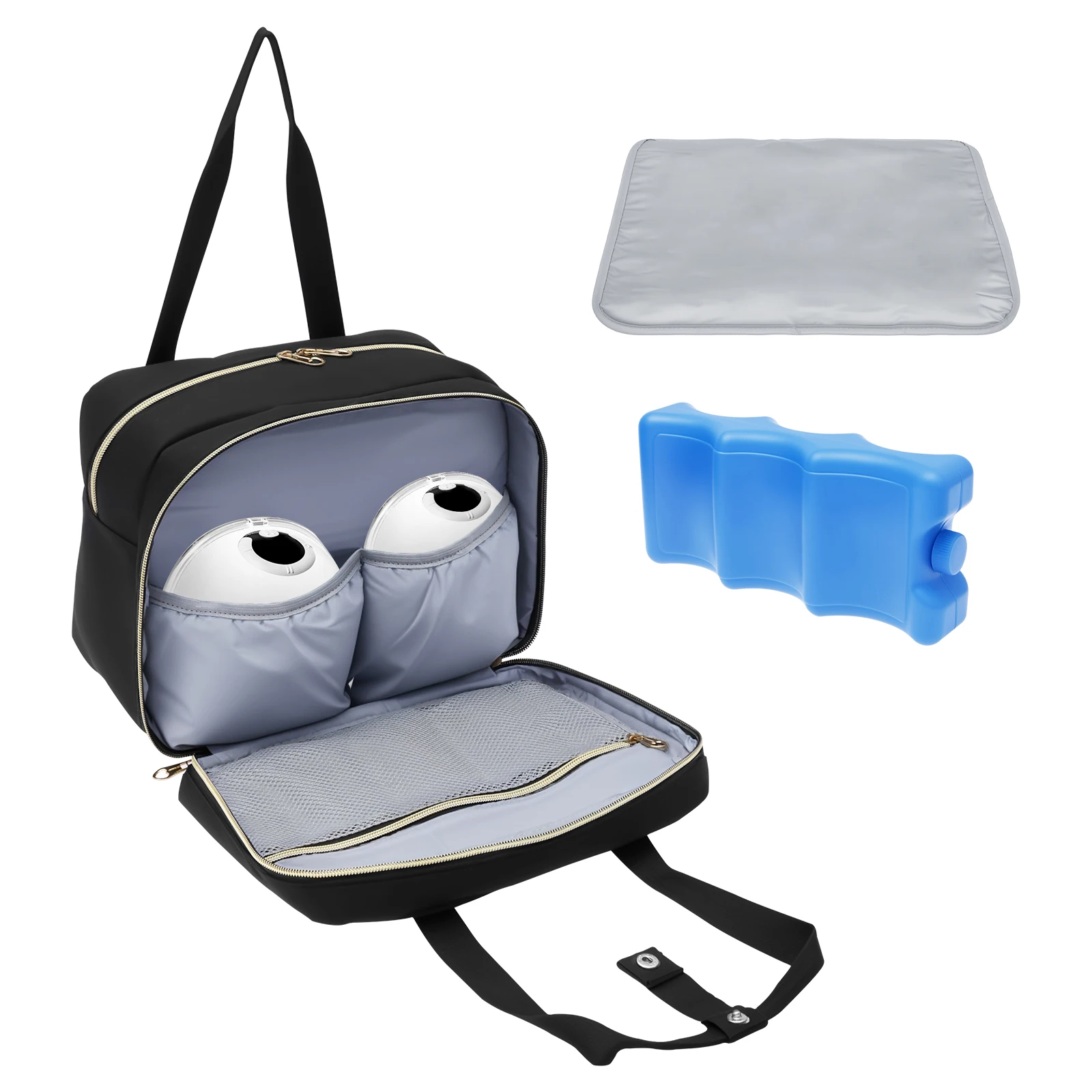 Baby Products Pack - 아이스팩과 방수 매트가 포함된 휴대용 모유