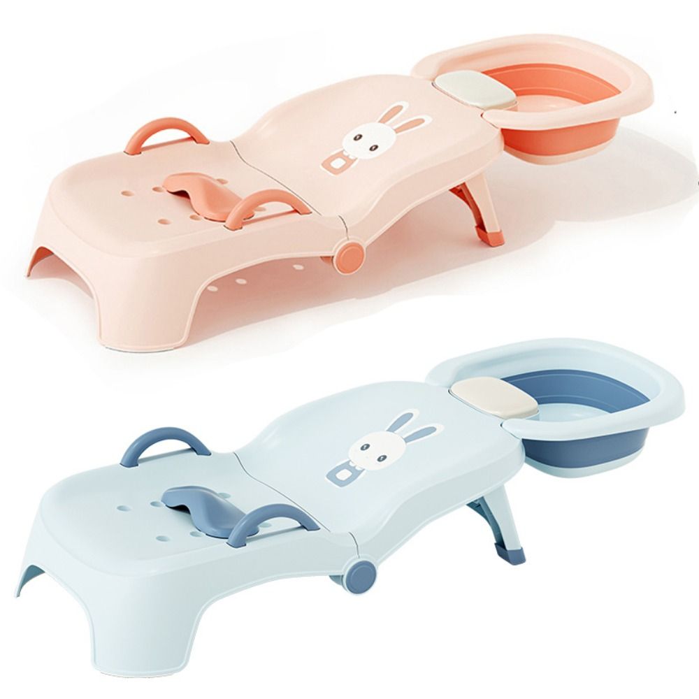 Baby Bath Tub Foldable - 조절 가능한 어린이 샴푸 의자, 샴푸대,