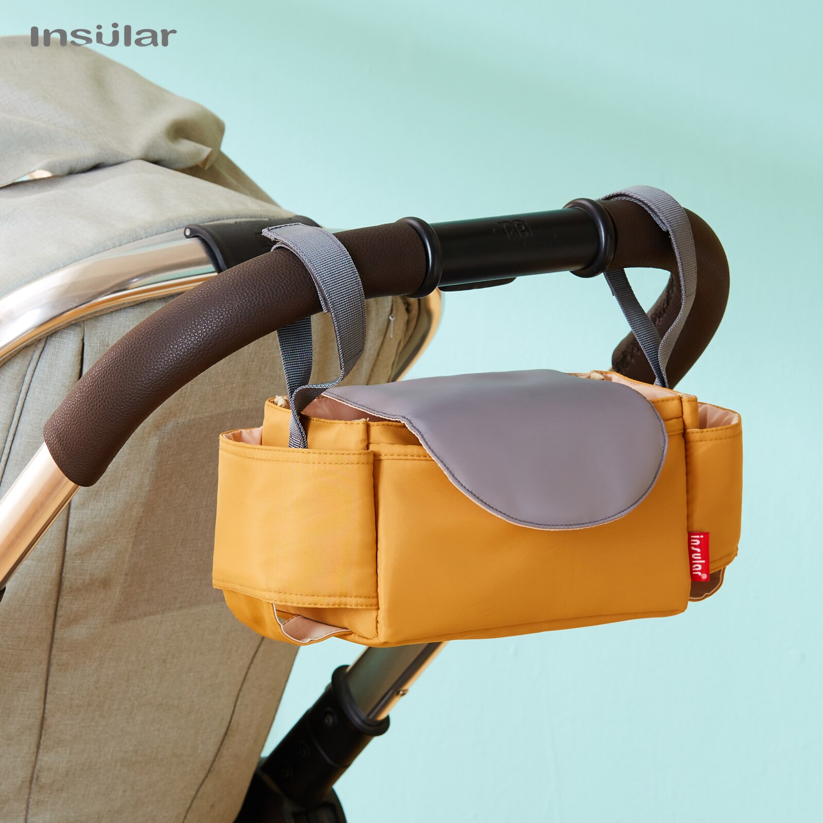 Diaper Bag Backpack - INSULAR 유모차 정리함 컵홀더가 있는 엄마