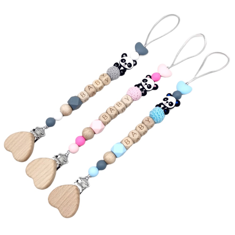 나무로 만든 맞춤형 아기 고무젖꼭지 체인 귀여운 동물  - Baby Products For 1 Year Old 리뷰 및 가격