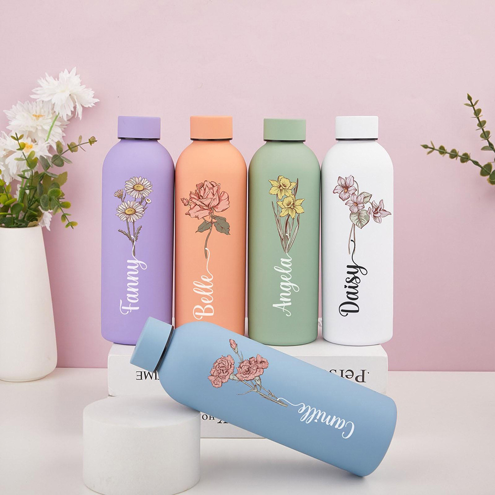 맞춤형 꽃무늬 물병, 휴대용 야외 스포츠 보온병, 야외 - Portable Bottle Warmer 리뷰 및 가격