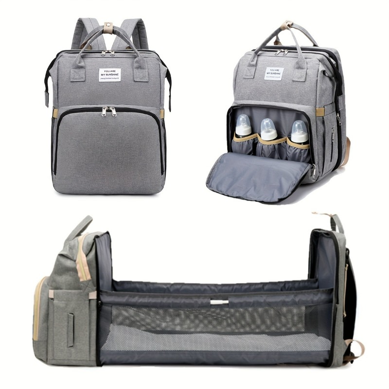 세련된 접이식 아기 침대 겸용 엄마 가방, 대용량 휴대 - Diaper Bag Backpack 리뷰 및 가격