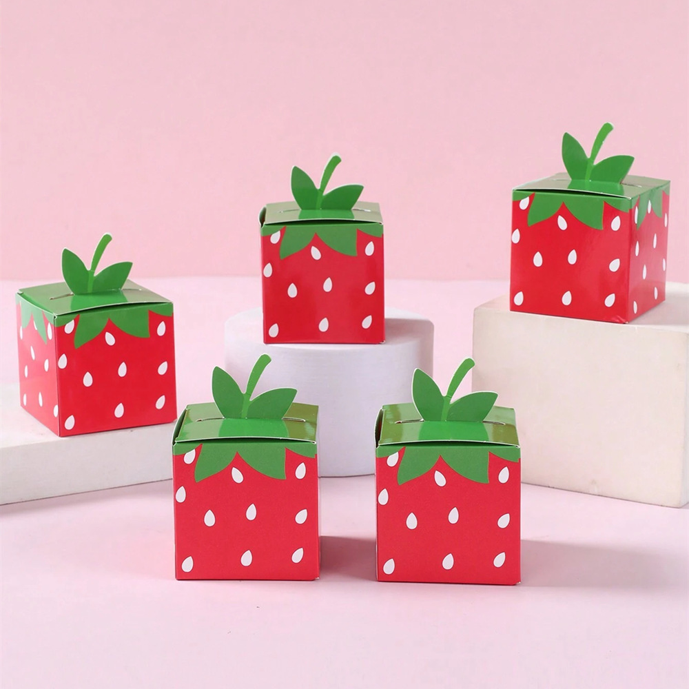 10Pcs 달콤한 과일 딸기 테마 종이 쿠키 사탕 상자 - Baby Products Pack 리뷰 및 가격