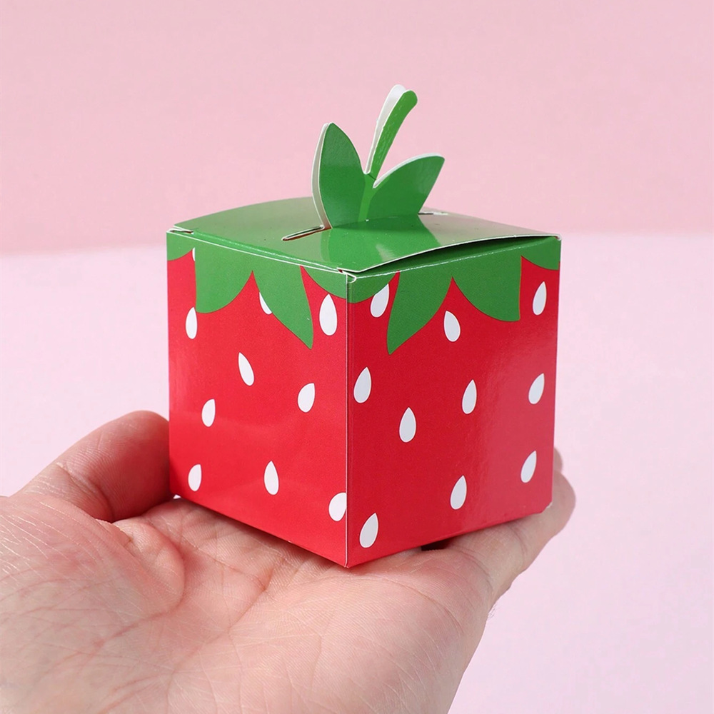 10Pcs 달콤한 과일 딸기 테마 종이 쿠키 사탕 상자 - Baby Products Pack 리뷰 및 가격