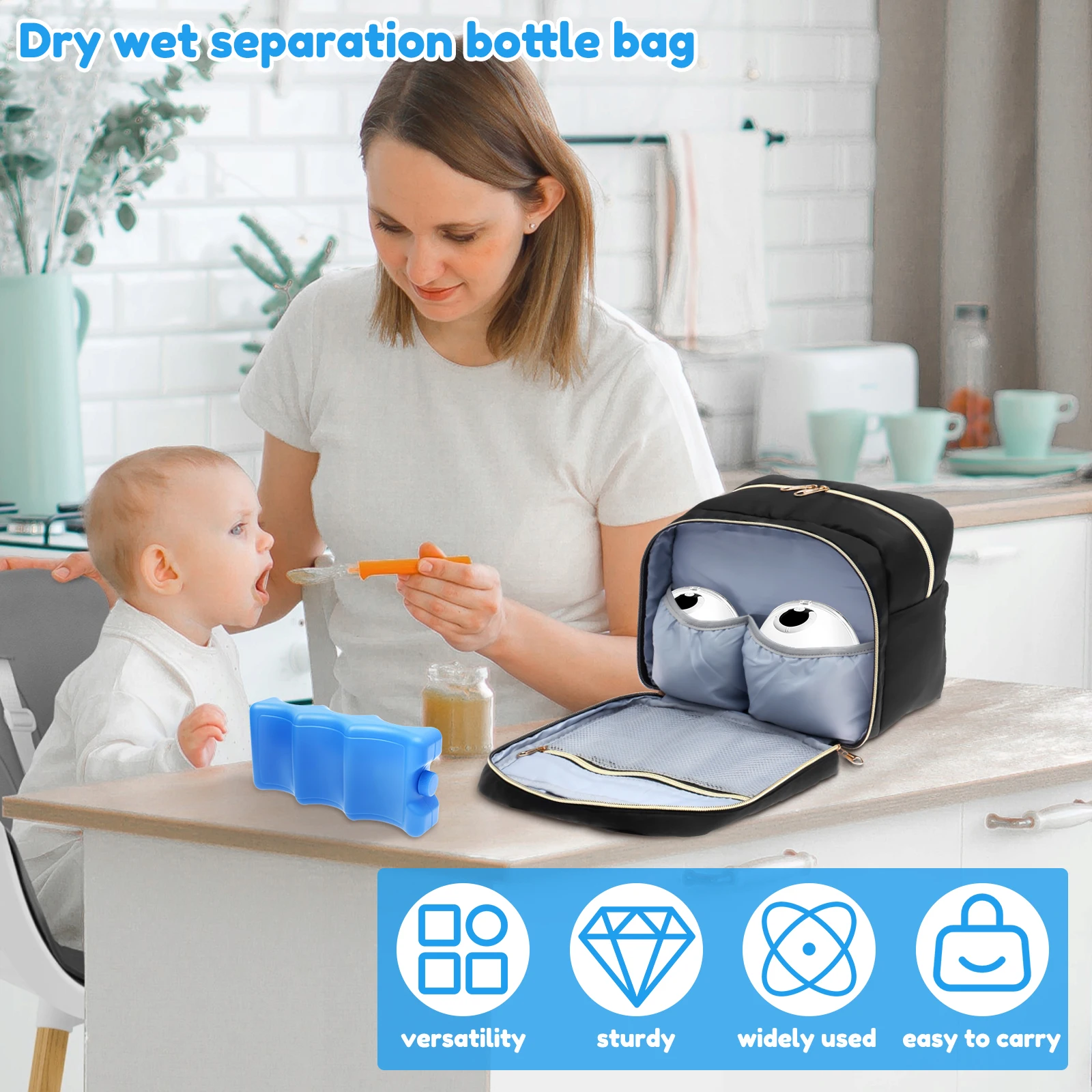 아이스팩과 방수 매트가 포함된 휴대용 모유 저장 가방, - Baby Products Pack 리뷰 및 가격