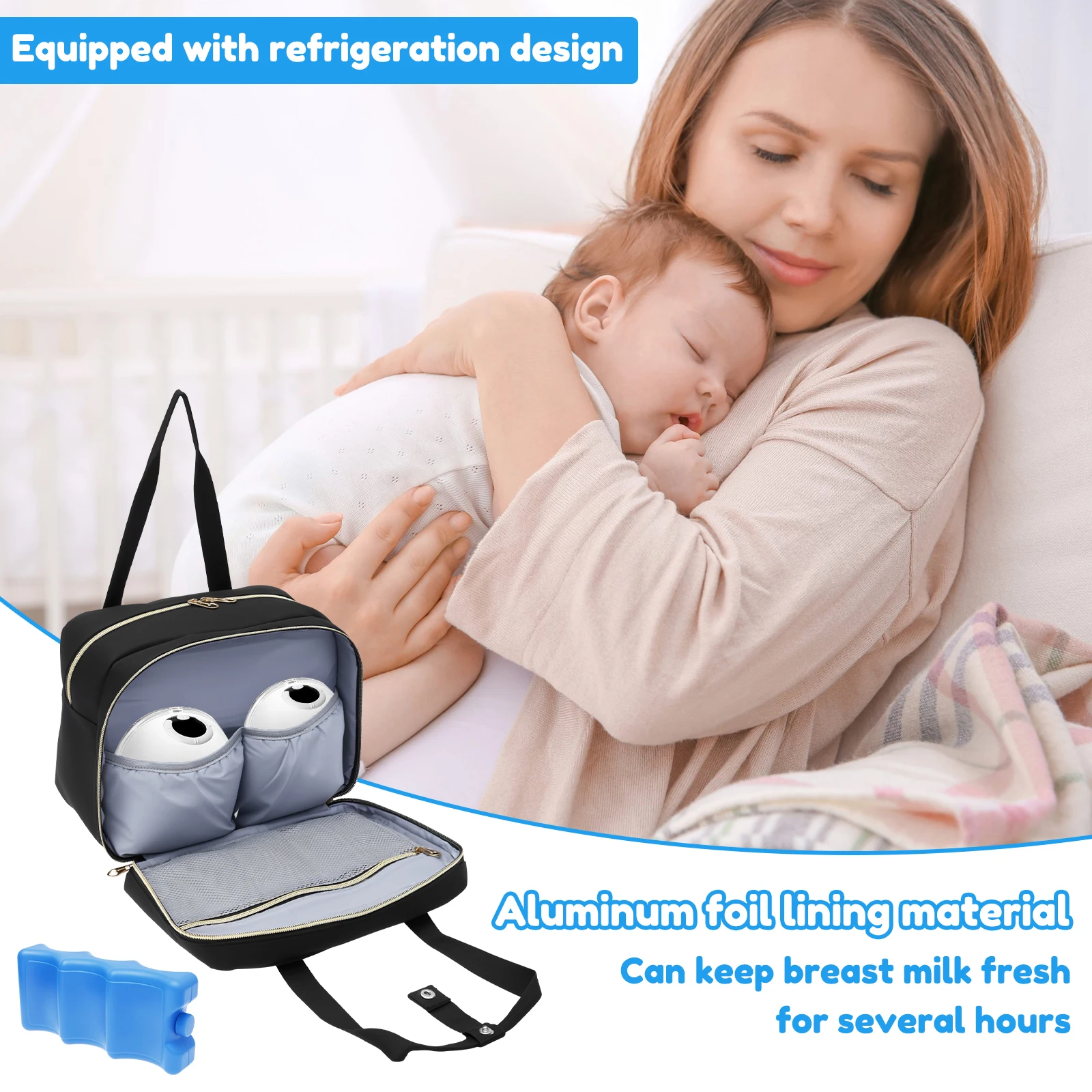 아이스팩과 방수 매트가 포함된 휴대용 모유 저장 가방, - Baby Products Pack 리뷰 및 가격