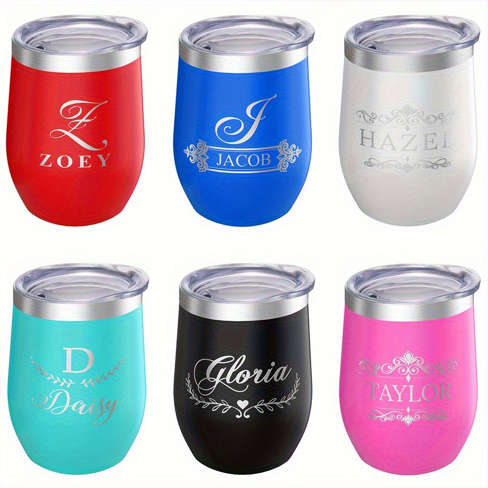 맞춤형 이니셜이 새겨진 와인 텀블러, 뚜껑이 있는 맞춤 - Portable Bottle Warmer 리뷰 및 가격